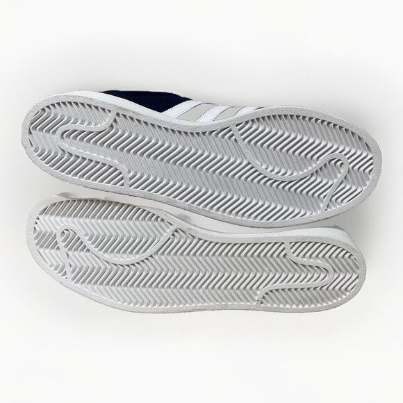 NEW Mens Size 10 ADIDAS SUPERSTAR Night Indigo Cloud White SUEDE Shoes AUTHENTIC - Picture 6 of 10